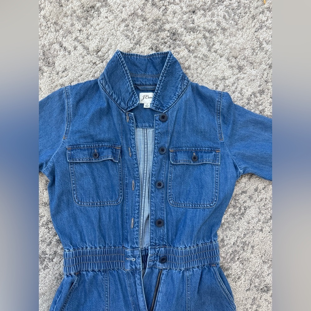 Women’s J.Crew denim jumpsuit size 2 - Picture 6 of 15